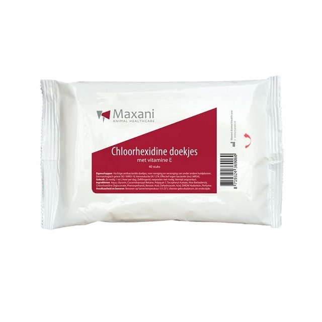 Maxani Wipes Clorhexidina | 40 toallitas